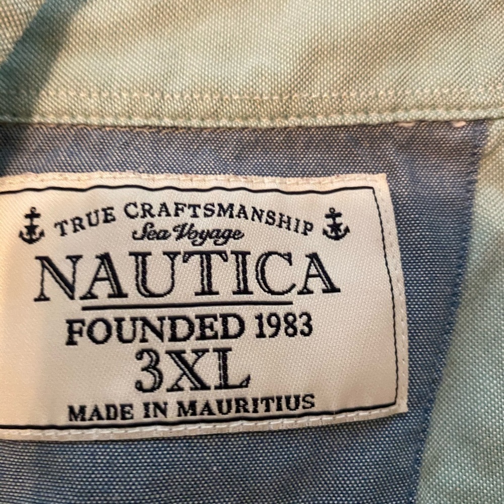 Nautica green button down shirt 3XL